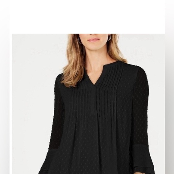 J. JILL tunic shirt pintuck V-Neck cotton, Ladies,  Size XL - Picture 9 of 9